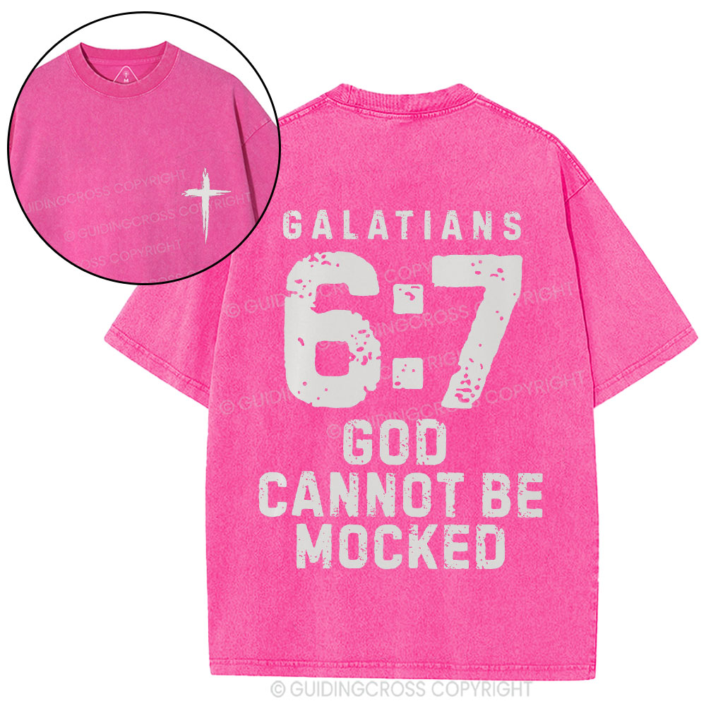 God Cannot Be Mocked Christian Washed T-Shirt