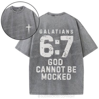 God Cannot Be Mocked Christian Washed T-Shirt