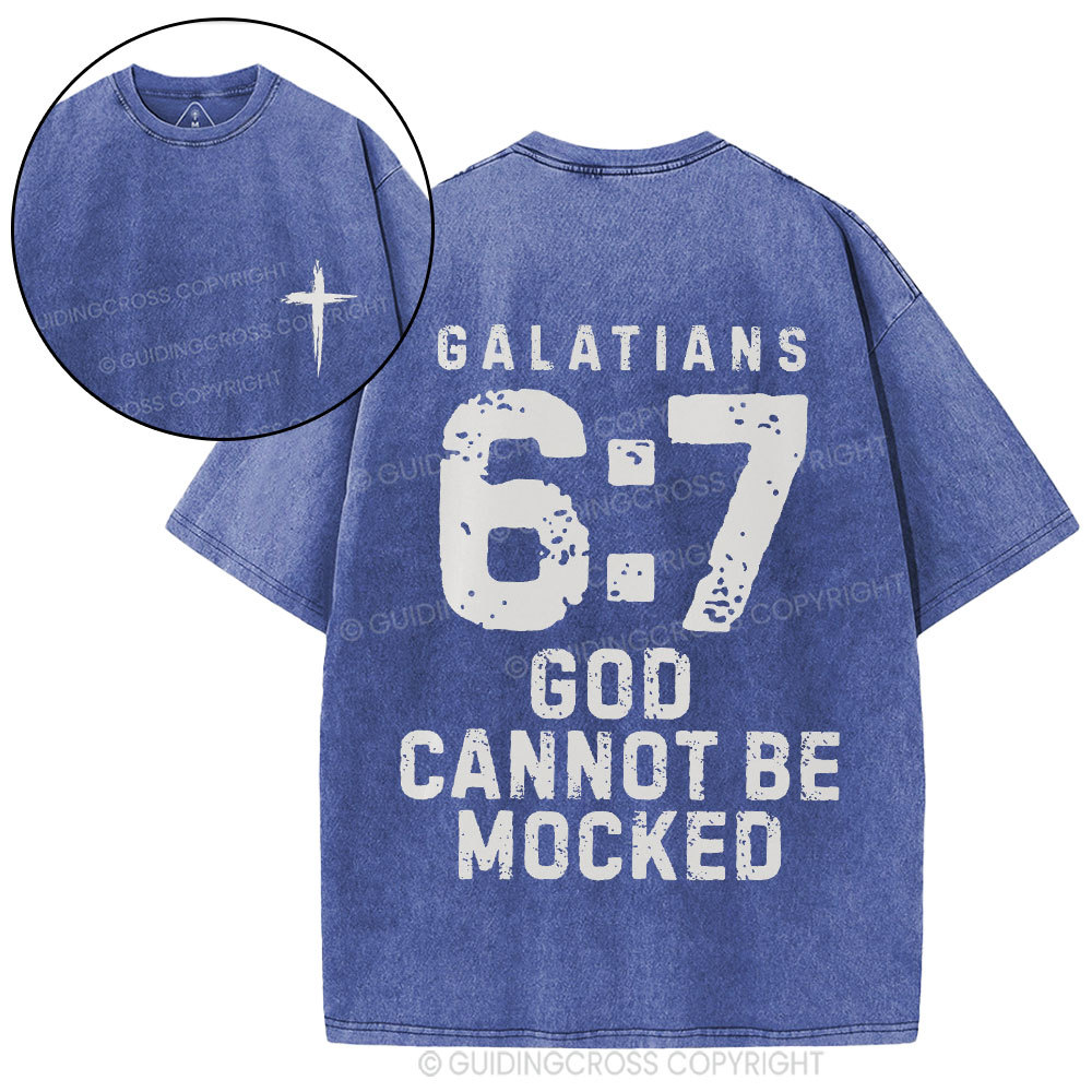 God Cannot Be Mocked Christian Washed T-Shirt