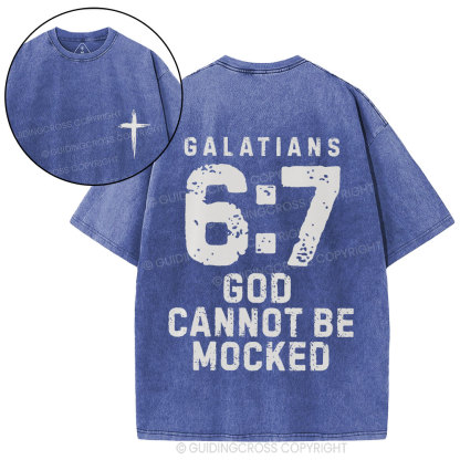 God Cannot Be Mocked Christian Washed T-Shirt