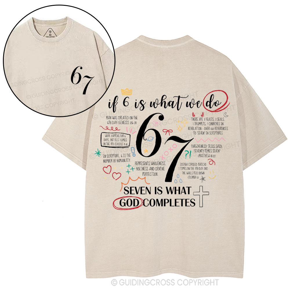 God Completes Christian Washed T-Shirt