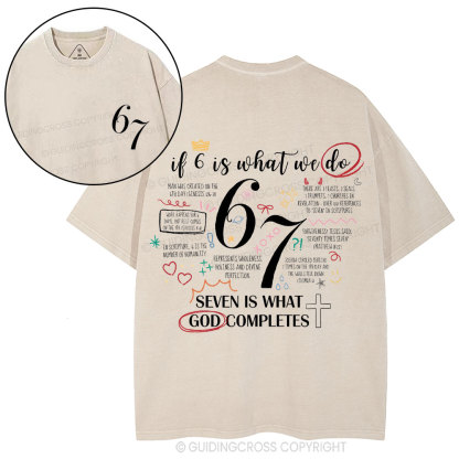 God Completes Christian Washed T-Shirt