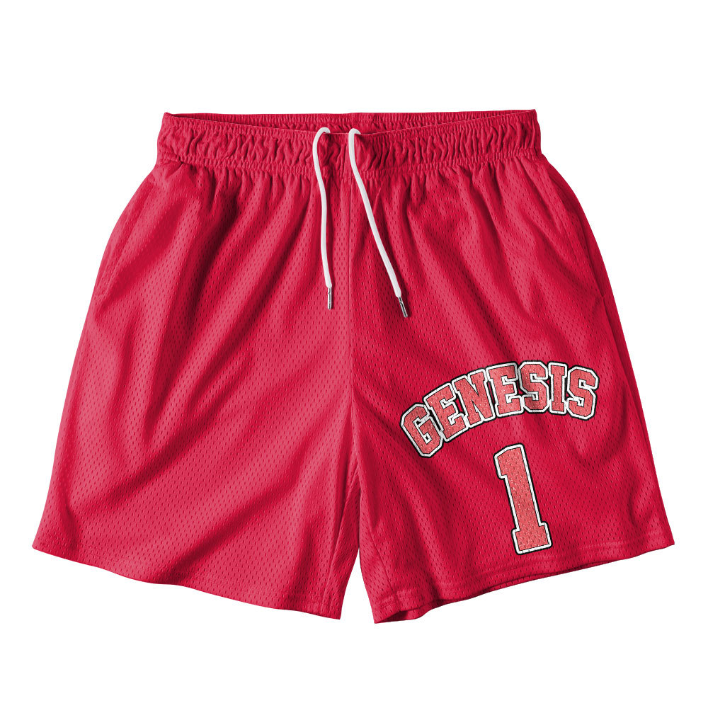 God Created The Heavens And Earth Christian Mesh Shorts