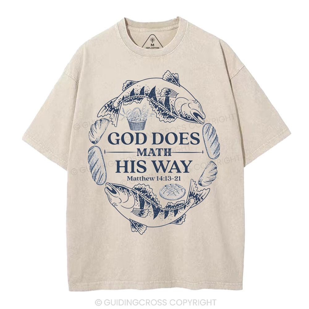 God Does Math His Way Christian Washed T-Shirt