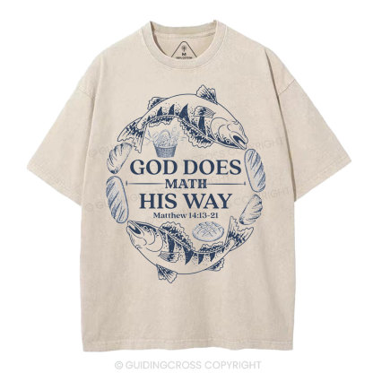 God Does Math His Way Christian Washed T-Shirt