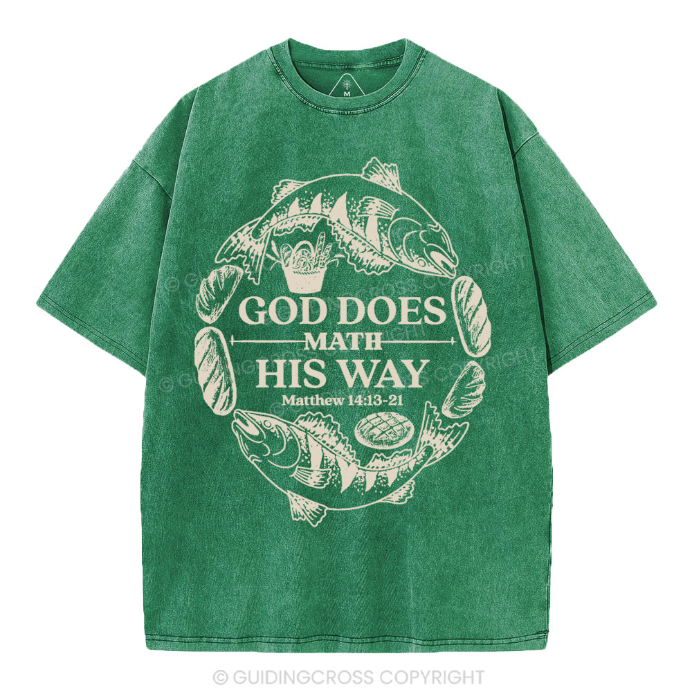 God Does Math His Way Christian Washed T-Shirt