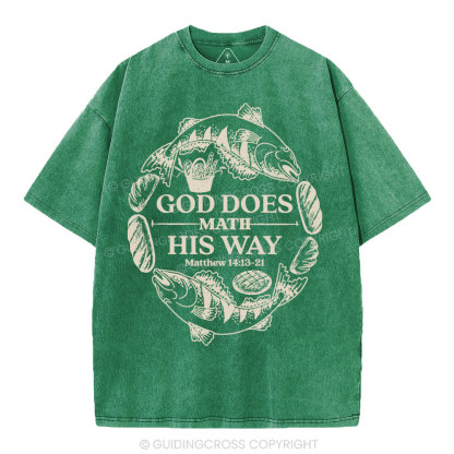 God Does Math His Way Christian Washed T-Shirt