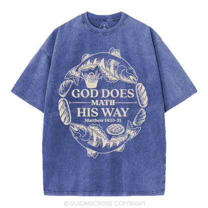 God Does Math His Way Christian Washed T-Shirt