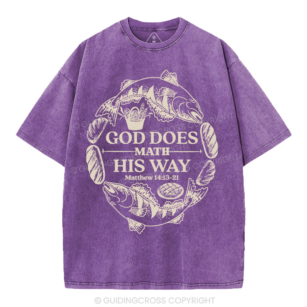 God Does Math His Way Christian Washed T-Shirt