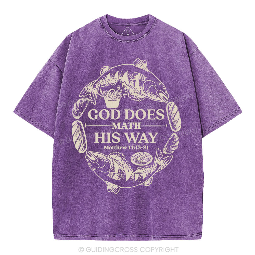God Does Math His Way Christian Washed T-Shirt