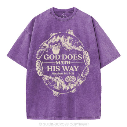 God Does Math His Way Christian Washed T-Shirt