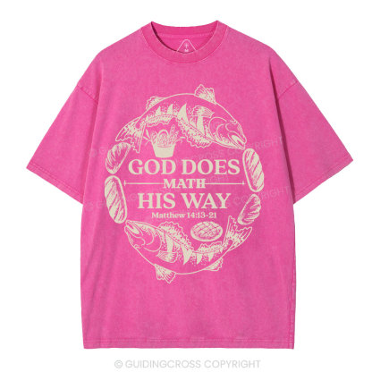 God Does Math His Way Christian Washed T-Shirt