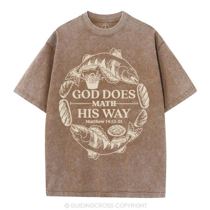 God Does Math His Way Christian Washed T-Shirt