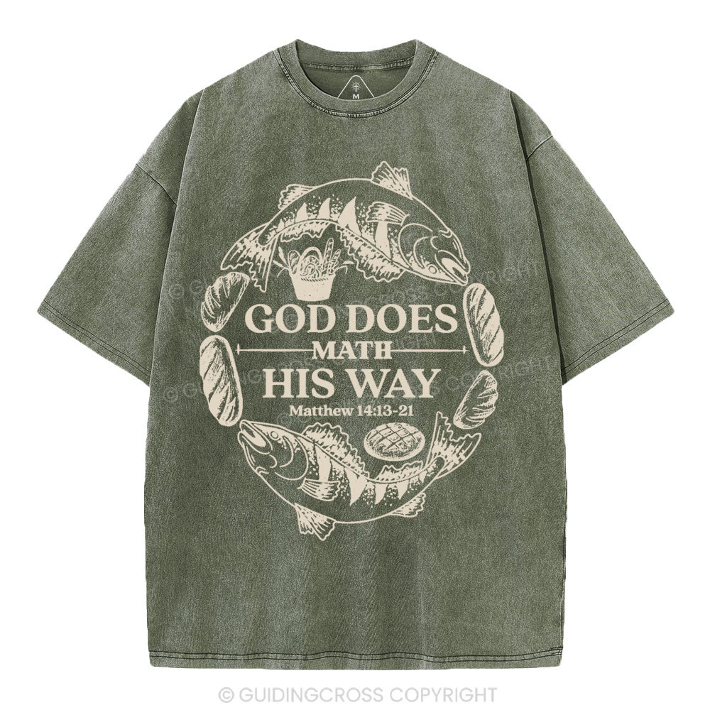 God Does Math His Way Christian Washed T-Shirt