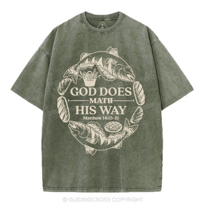 God Does Math His Way Christian Washed T-Shirt