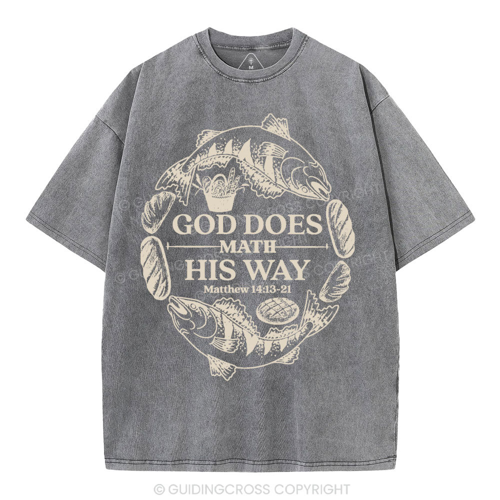 God Does Math His Way Christian Washed T-Shirt