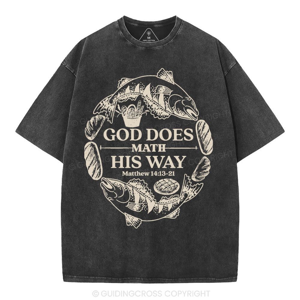 God Does Math His Way Christian Washed T-Shirt