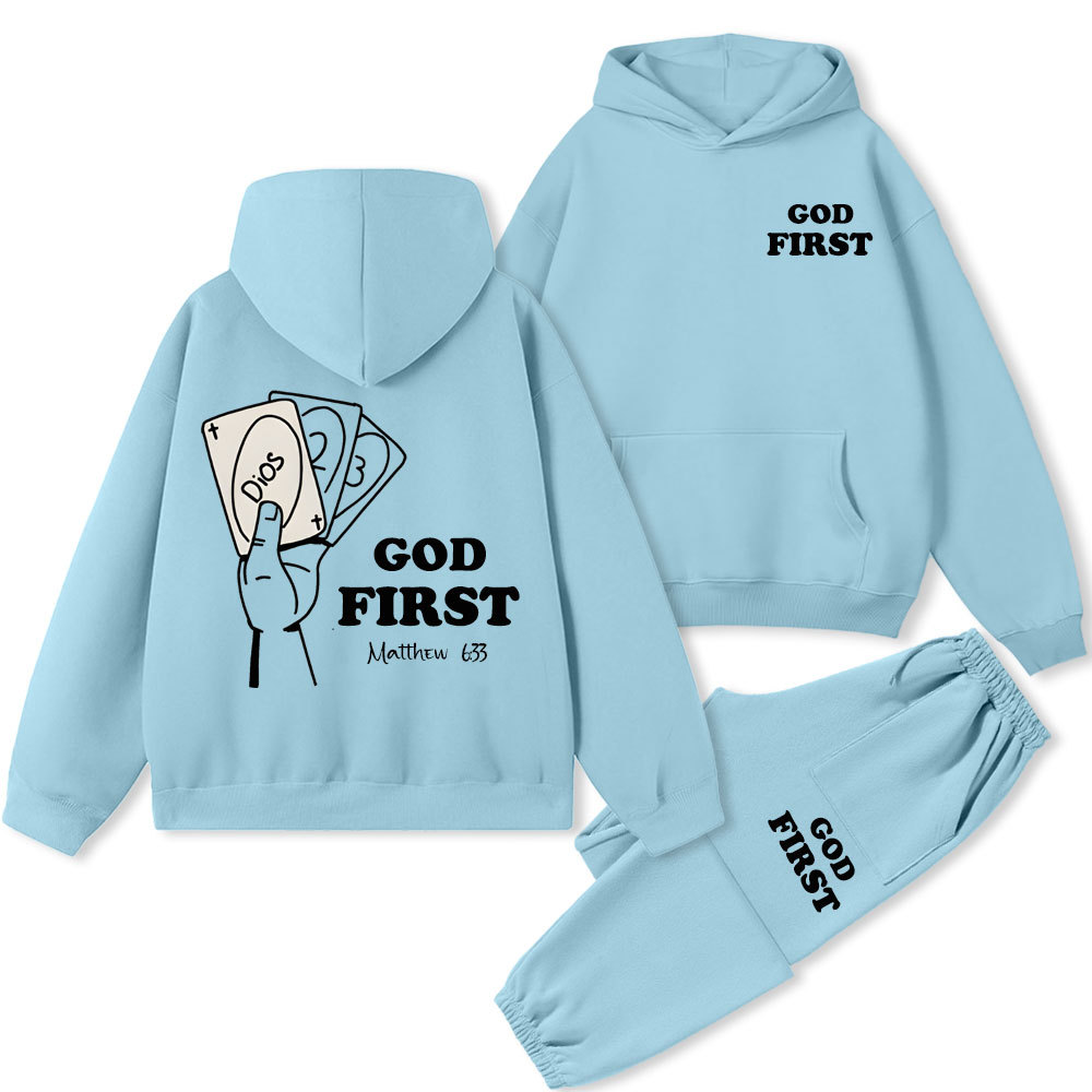 God First Christian Fleece Hoodie Set