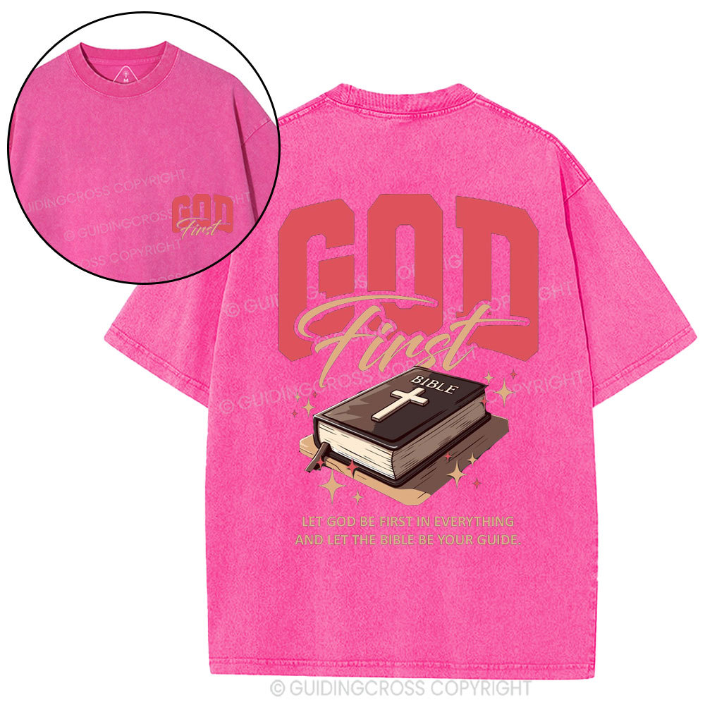 God First Christian Washed T-Shirt