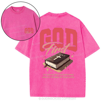 God First Christian Washed T-Shirt