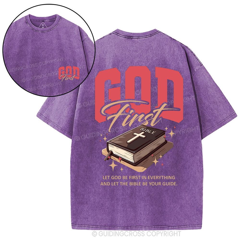 God First Christian Washed T-Shirt