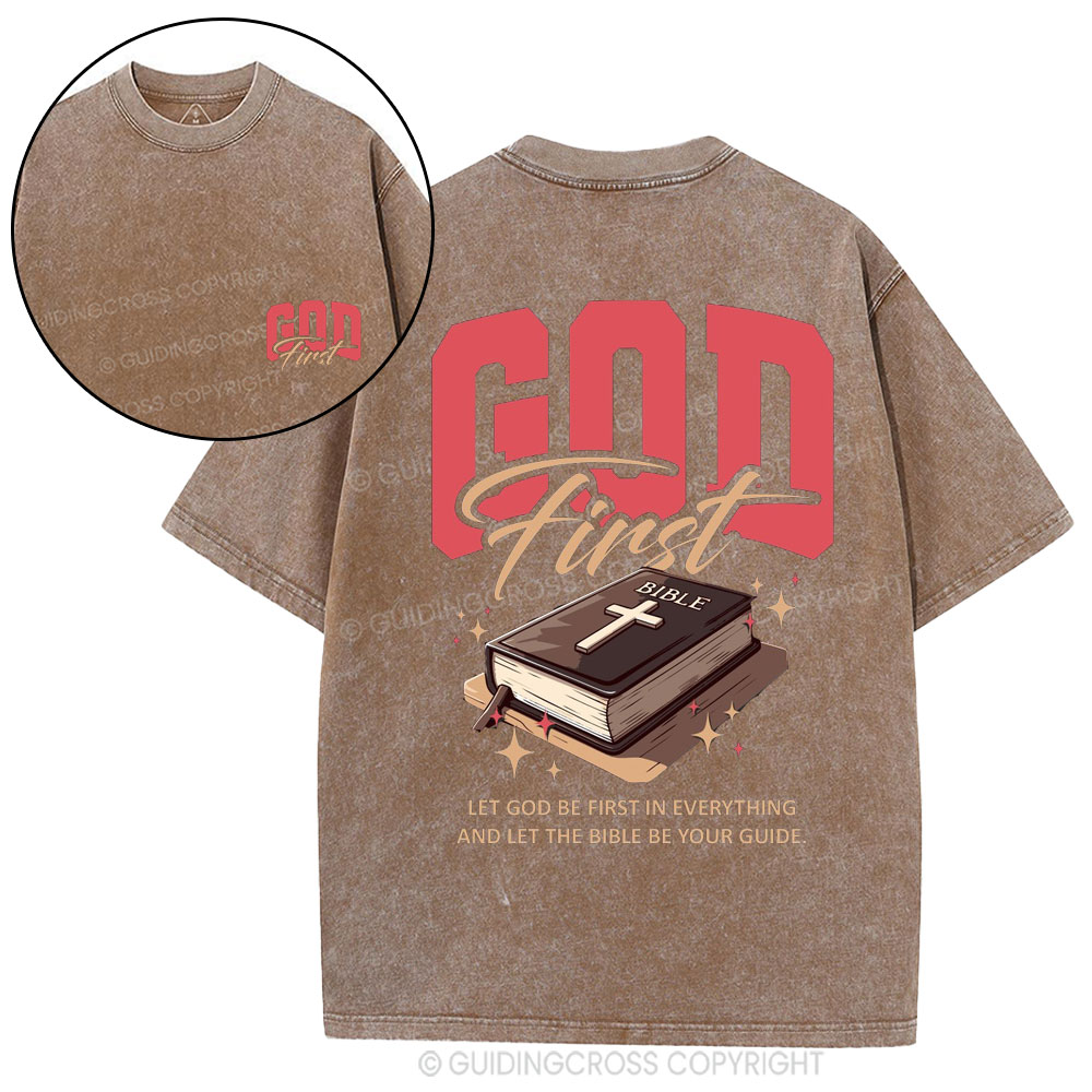 God First Christian Washed T-Shirt