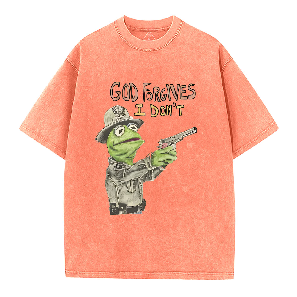 God Forgivens I Don't Christian Washed T-Shirt