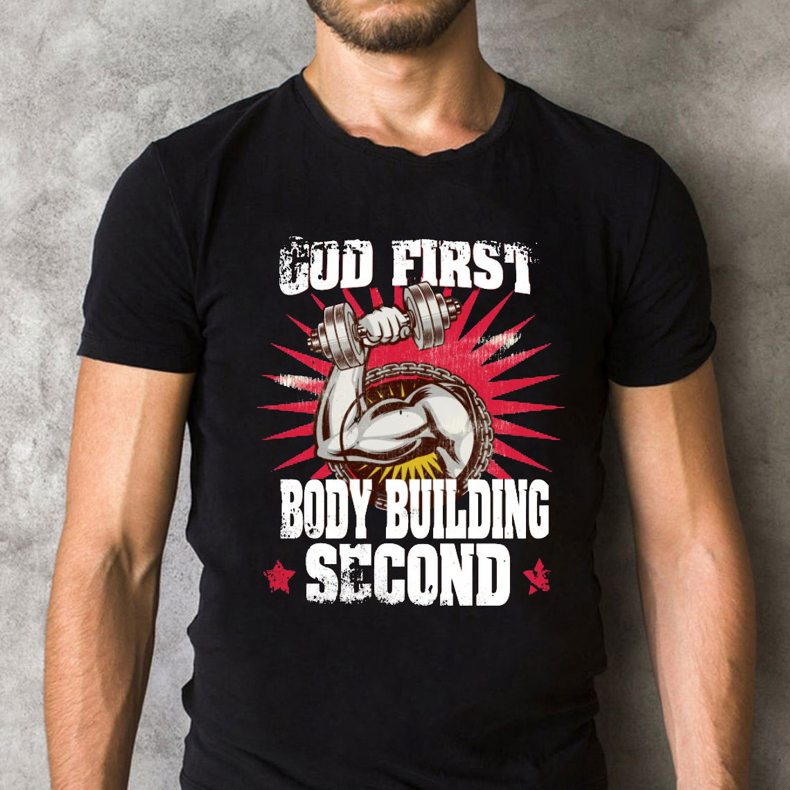 God First Body Building Second Christian T-Shirt