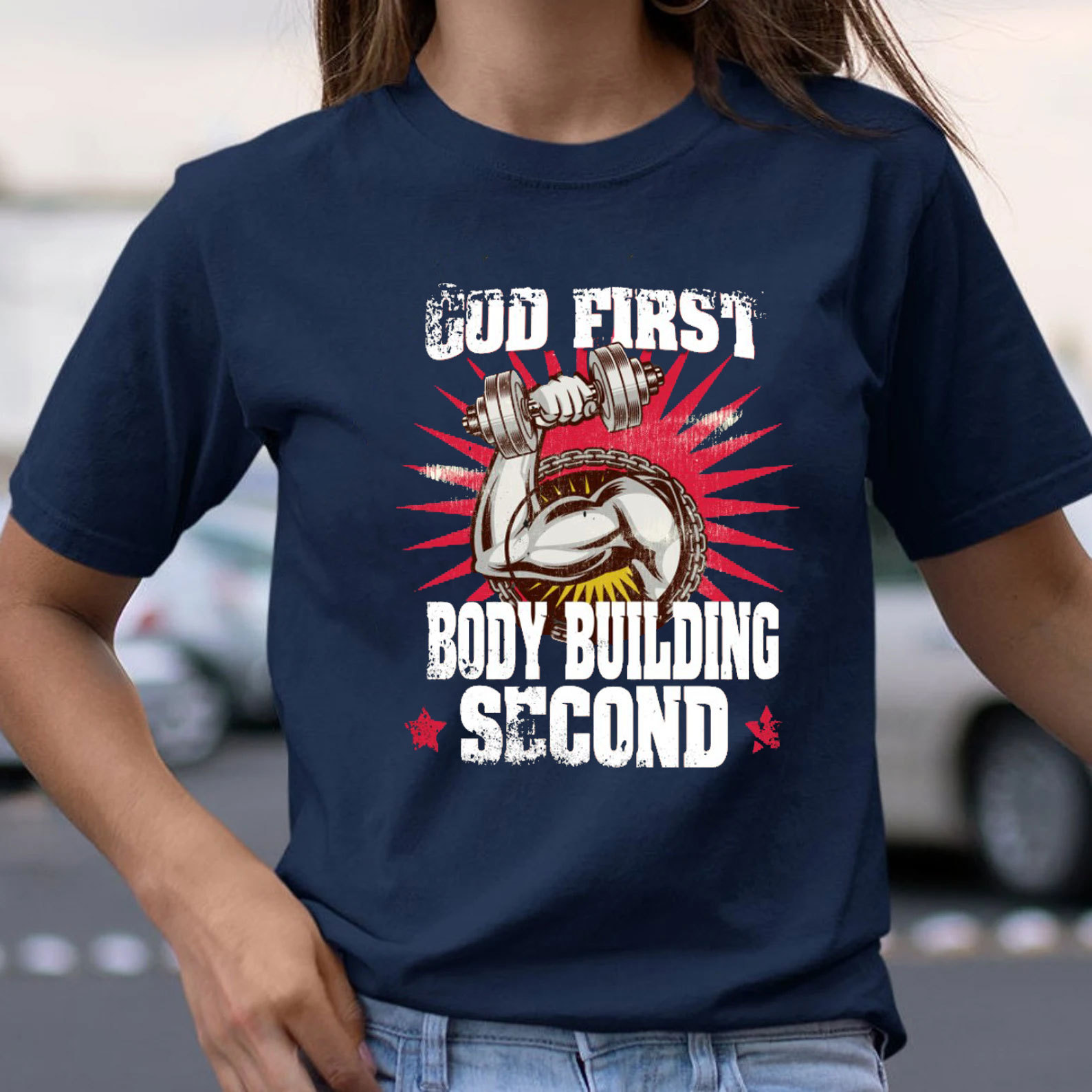 God First Body Building Second Christian T-Shirt