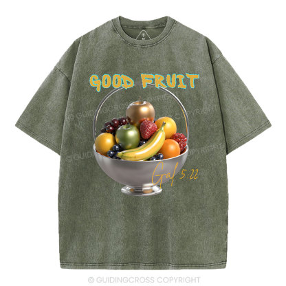 God Fruit Christian Washed T-Shirt