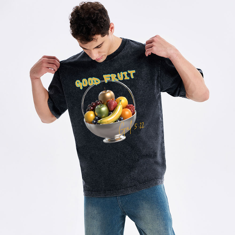 God Fruit Christian Washed T-Shirt