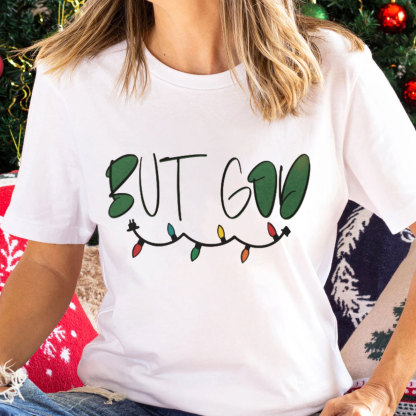 God Gives Us Energy Christmas Christian T-Shirt