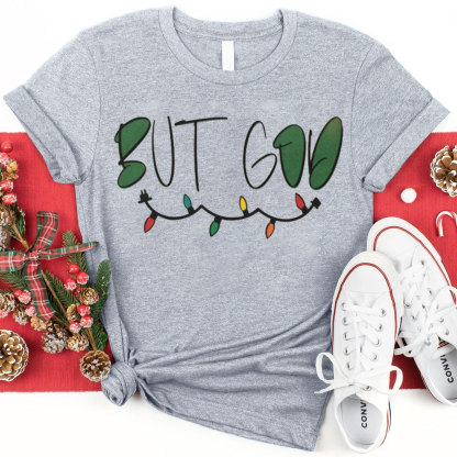 God Gives Us Energy Christmas Christian T-Shirt