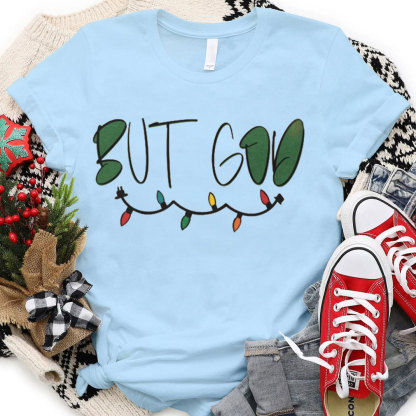 God Gives Us Energy Christmas Christian T-Shirt