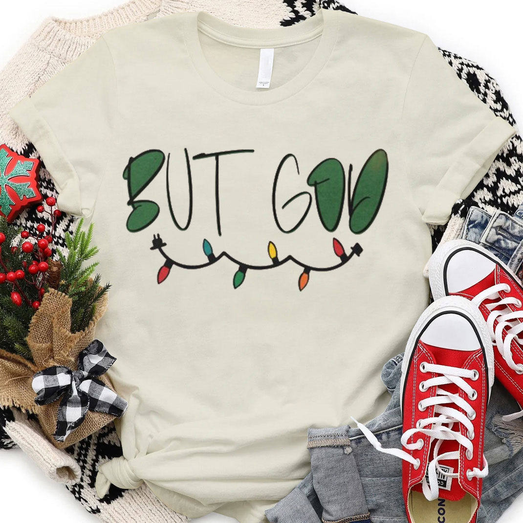 God Gives Us Energy Christmas Christian T-Shirt
