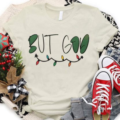 God Gives Us Energy Christmas Christian T-Shirt