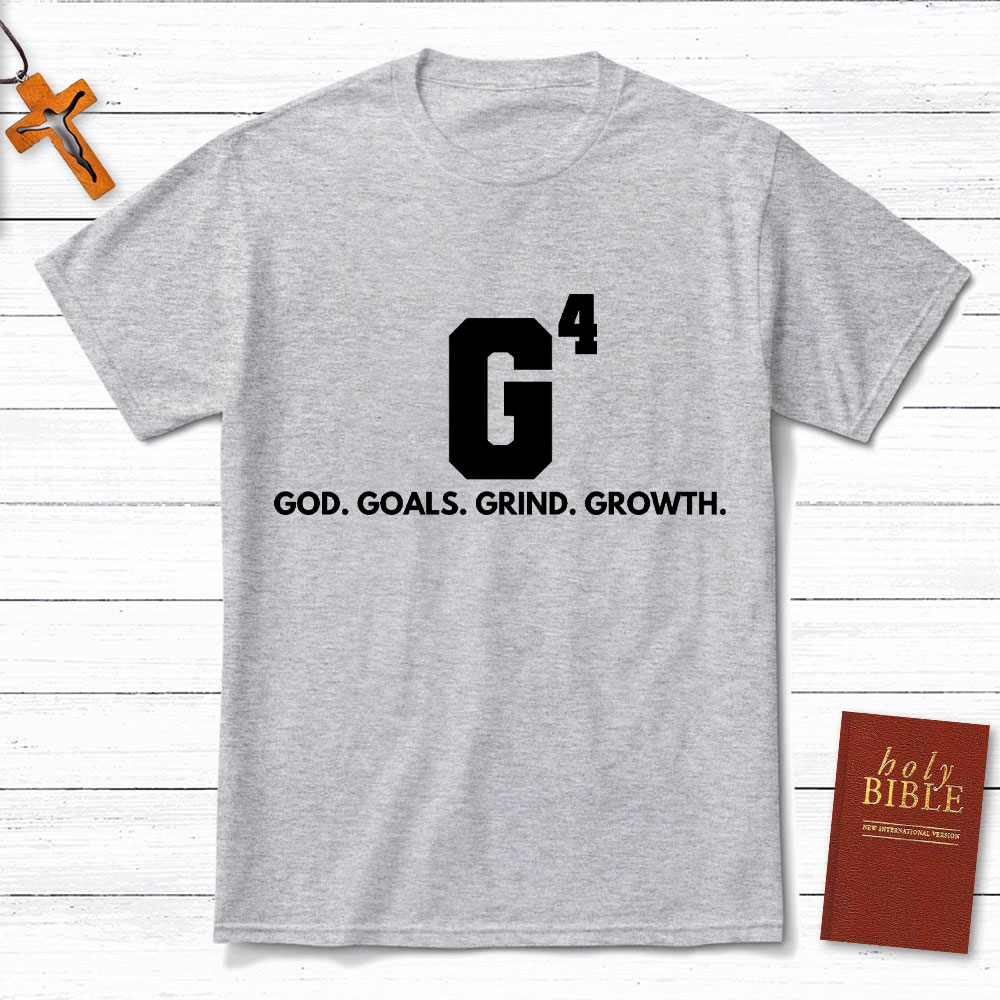 God Goals Grind Growth Christian T-Shirt