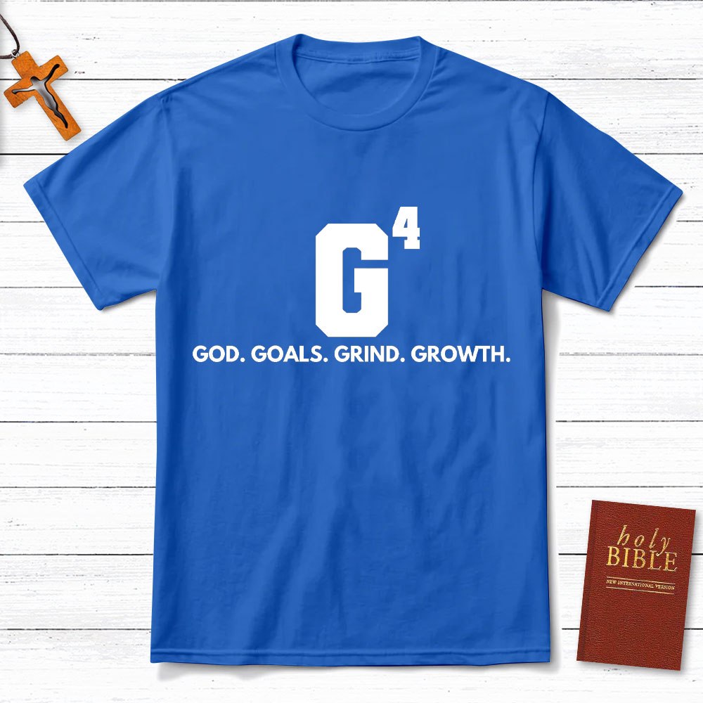 God Goals Grind Growth Christian T-Shirt
