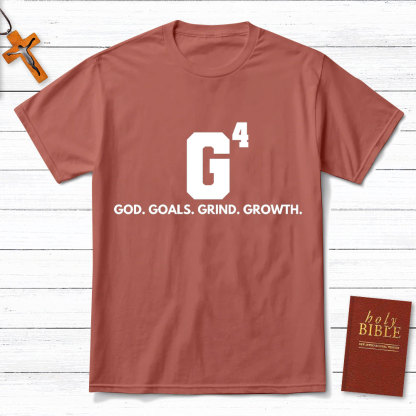 God Goals Grind Growth Christian T-Shirt