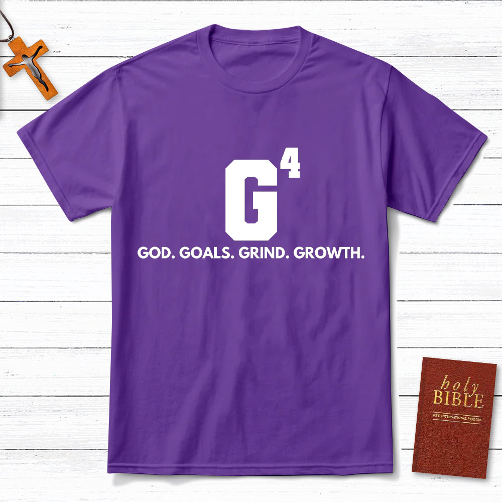 God Goals Grind Growth Christian T-Shirt