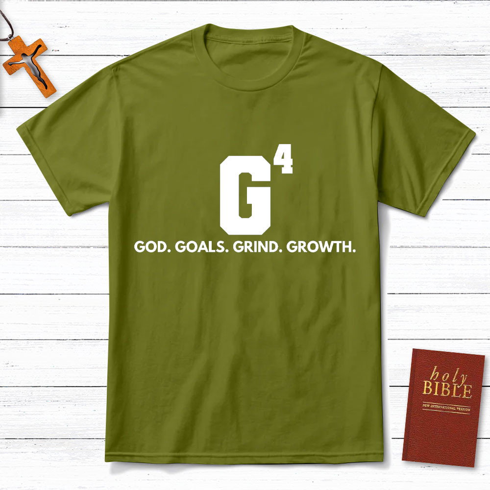 God Goals Grind Growth Christian T-Shirt