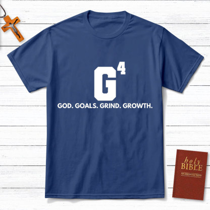 God Goals Grind Growth Christian T-Shirt