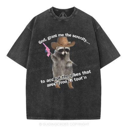 God Grant Me The Serenity Christian Washed T-Shirt