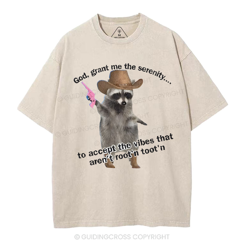 God Grant Me The Serenity Christian Washed T-Shirt