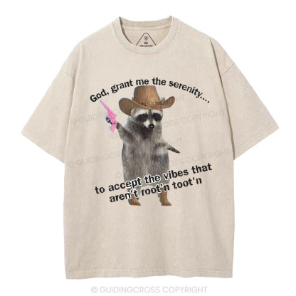 God Grant Me The Serenity Christian Washed T-Shirt