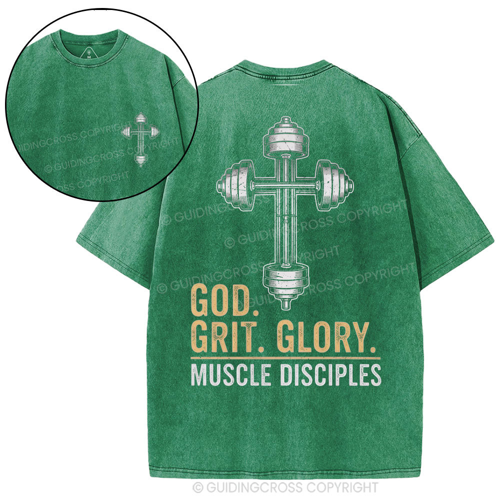 God Grit Glory Christian Washed T-Shirt