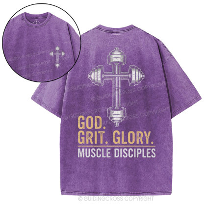 God Grit Glory Christian Washed T-Shirt