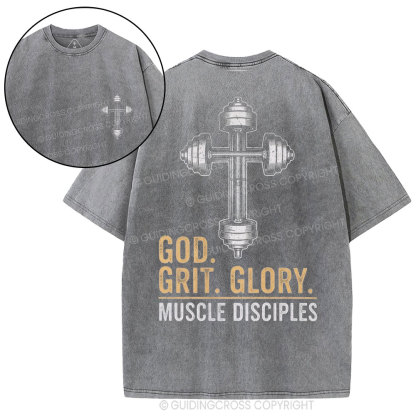 God Grit Glory Christian Washed T-Shirt