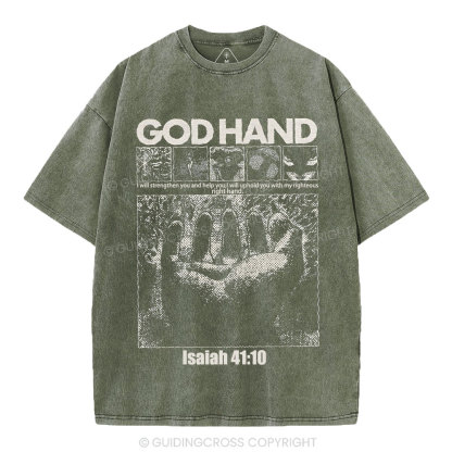 God Hand Christian Washed T-Shirt