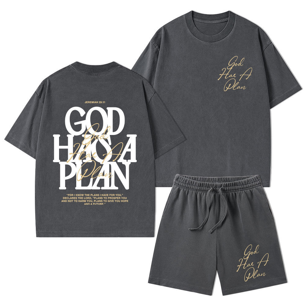 Fear Not Christian Washed T-Shirt & Shorts Sale - GuidingCross